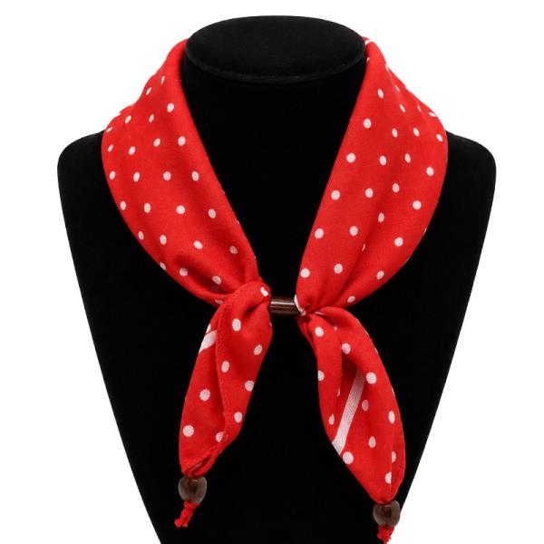 SECRET BOX BROWN MULTI/POLKADOT ADJUSTIBLE SCARF