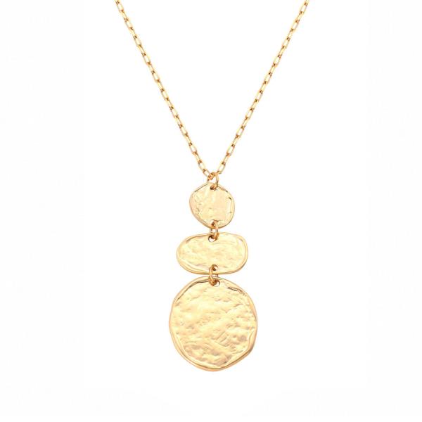 HAMMERED 3 CIRCLE NECKLACE