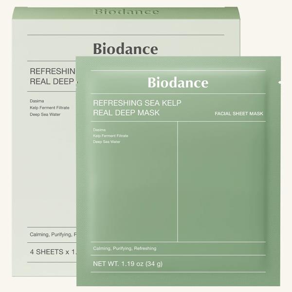 BIODANCE REFRESHING SEA KELP REA DEEP FACIAL SHEET MASK (4 UNITS)