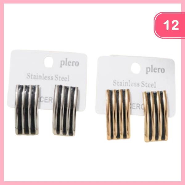 STAINLESS STEEL POST EARRING (12 UNITS)