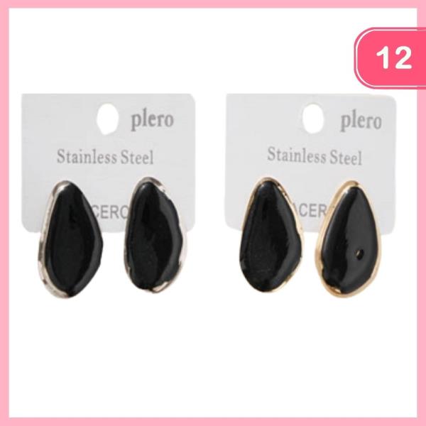 STAINLESS STEEL POST EARRING (12 UNITS)
