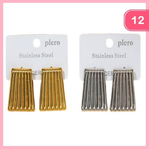 STAINLESS STEEL DROP EARRING (12 UNITS)