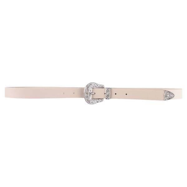 RHINESTONE WESTERN BUCKLE SKINNY BELT