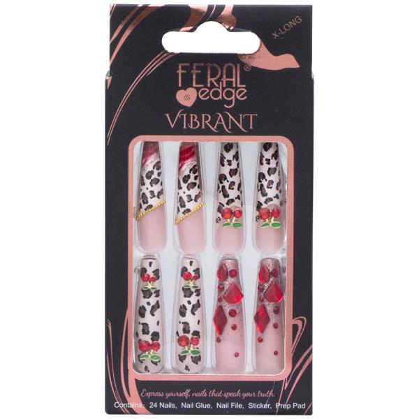 FERAL EDGE VIBRANT DESIGN X LONG NAIL DECORATION SET