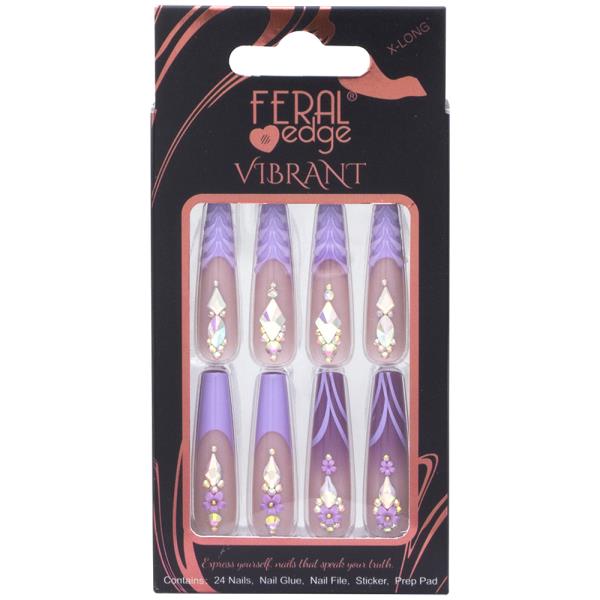 FERAL EDGE VIBRANT DESIGN X LONG NAIL DECORATION SET