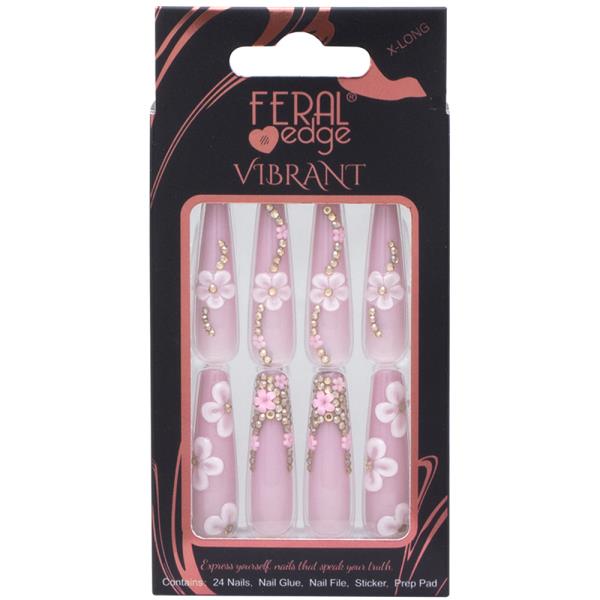 FERAL EDGE VIBRANT DESIGN X LONG NAIL DECORATION SET