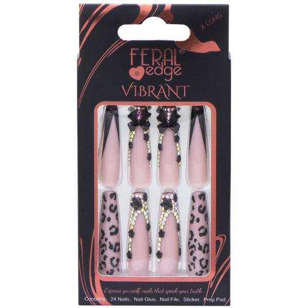 FERAL EDGE VIBRANT DESIGN X LONG NAIL DECORATION SET