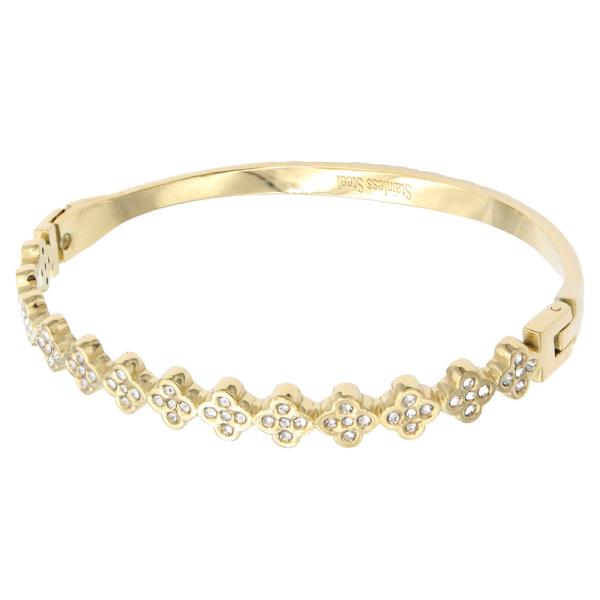 STAINLESS STEEL HINGED BANGLE BRACELET