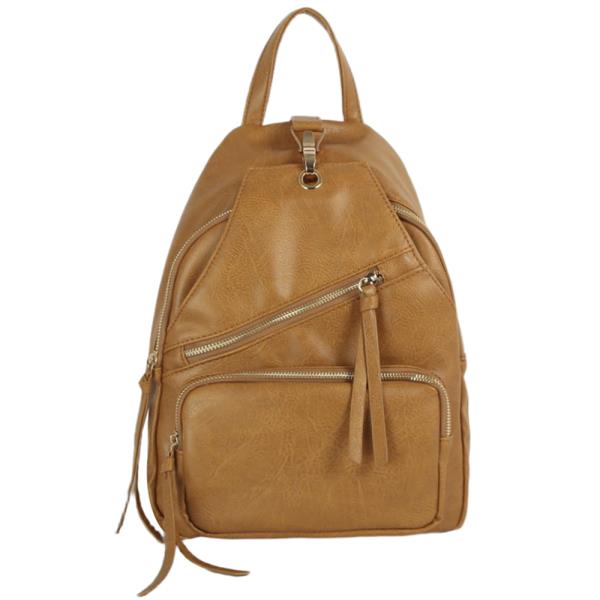 TEXTURED ZIPPER BACKPACK