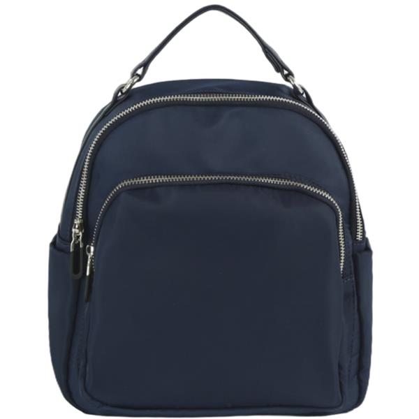 ROUNDED NYLON TEXTURED ZIPPER BACKPACK