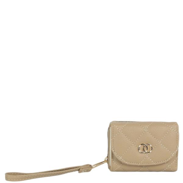 QUILTED FASHION WRISTLET STRAP WALLET