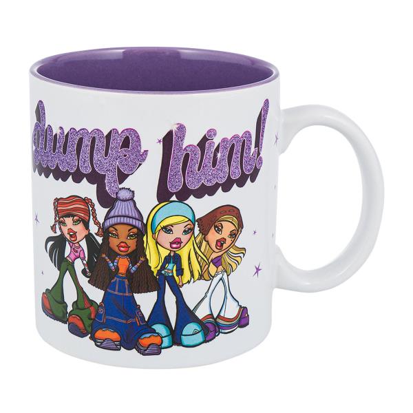 BRATZ DUMP HIM STARS GLITTER CERAMIC MUG, 20 OZ