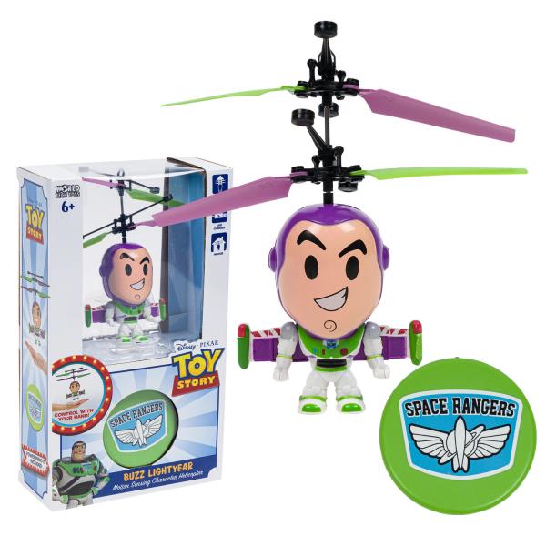 DISNEY PIXAR TOY STORY BUZZ LIGHTYEAR MOTION SENSING CHARACTER HELICOPTER