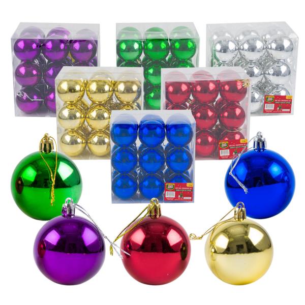 PARTY WORLD CHRISTMAS BALL ORNAMENT SET-18PCS