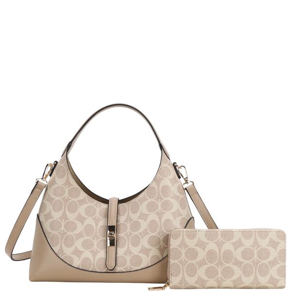 2IN1 CURVE CHIC SHOULDER CROSSBODY BAG W WALLET SET