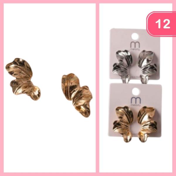 SPLIT SCULPT FLOWER PETAL EARRING