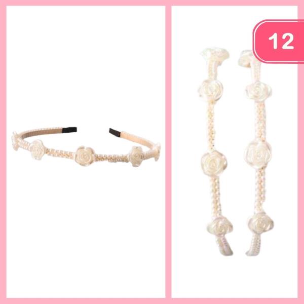 PEARL FLOWER HEADBAND (12 UNITS)