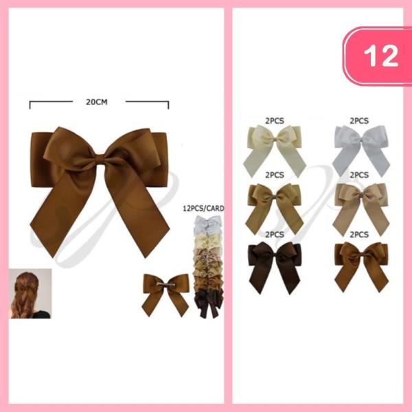 RIBBON HAIR BOW (12 UNITS)