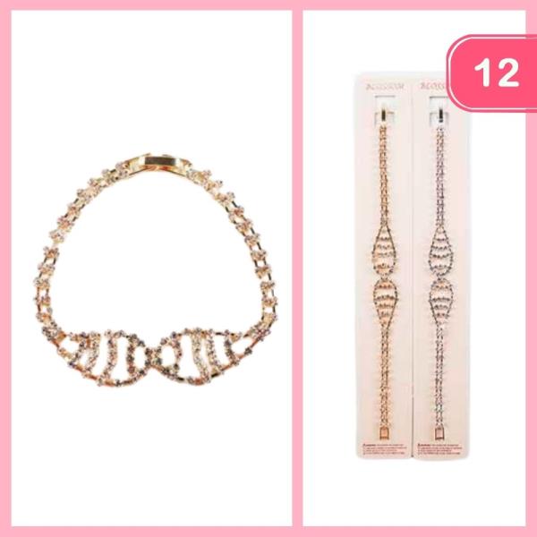 RHINESTONE BRACELET (12 UNITS)
