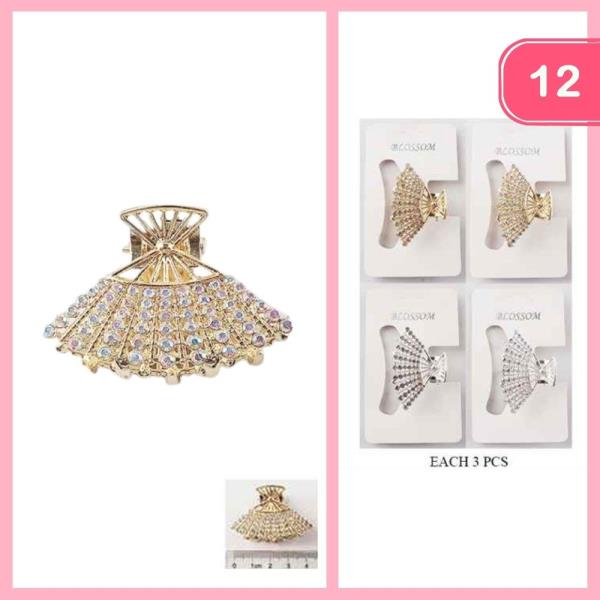 RHINESTONE HAIR CLAW CLIP (12 UNTIS)