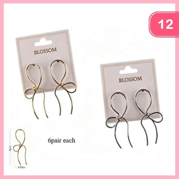 BOW  DROP EARRING (12 UNITS)