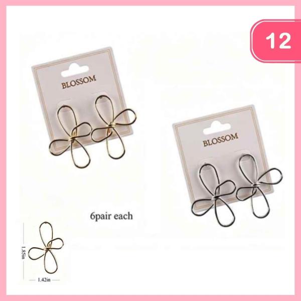FLOWER POST DROP EARRING (12 UNITS)