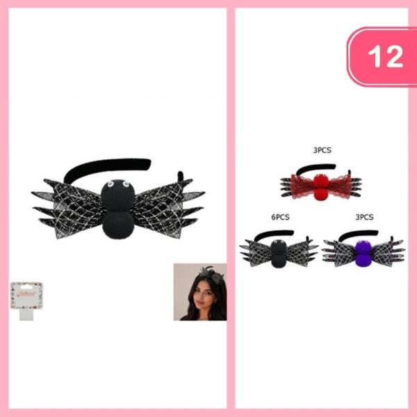 HALLOWEEN SPIDE HEADBAND (12 UNITS)