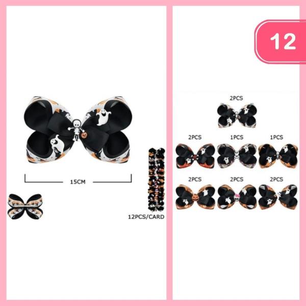 HALLOWEEN HAIR BOW (12 UNITS)