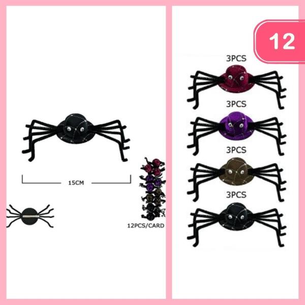 CUTE HALLOWEEN SPIDER HAIR PIN (12 UNITS )