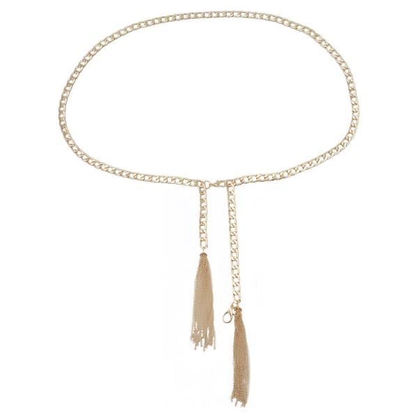DOUBLE TASSEL CONVERTIBLE CHAIN BELT