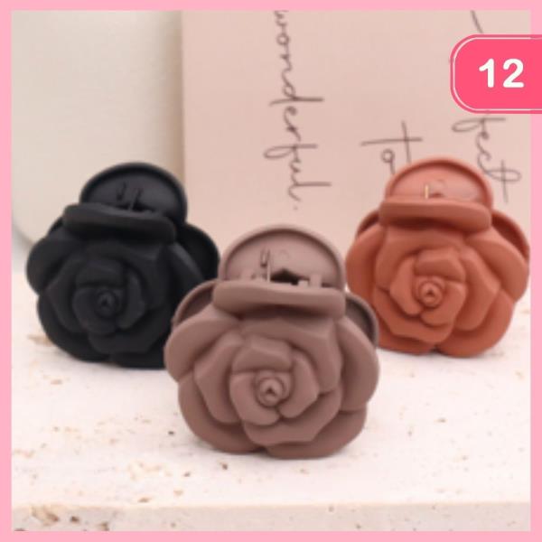 MINI FLOWER HAIR CLAW CLIP (12 UNITS)