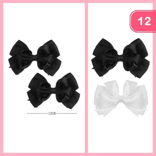 RIBBON HAIR BOW (12 UNITS)
