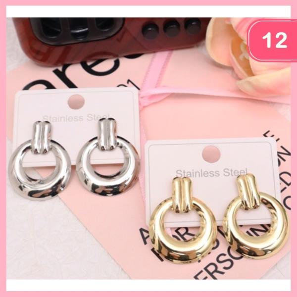 CHUNKY DOOR KNOCKER EARRING (12 UNITS)