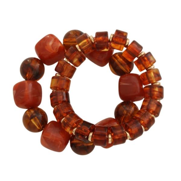 MARBLED BEADED BRACELET