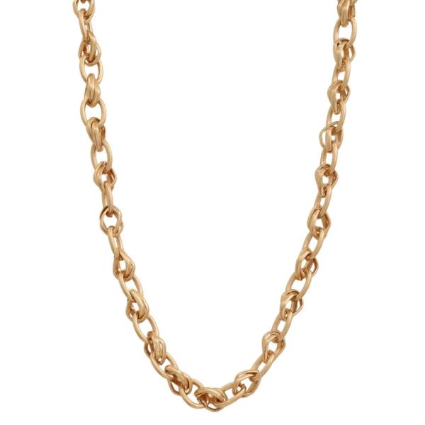 CHINKY CIRCULAR TWIST LINK NECKLACE