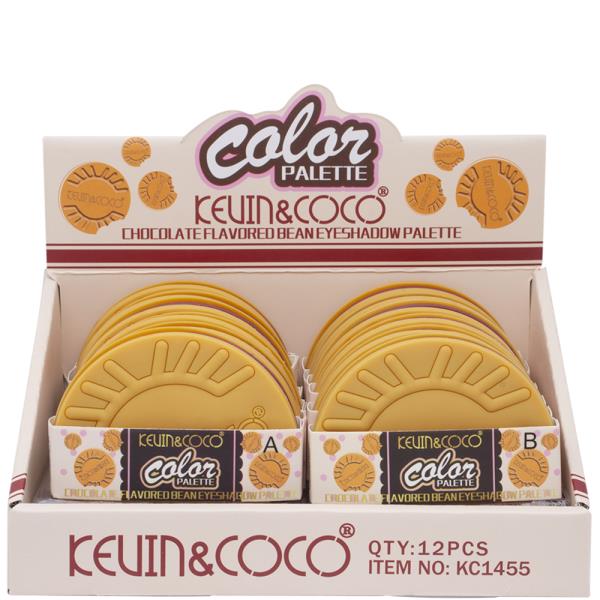 KEVIN AND COCO CHOCOLATE FLAVORED BEAN EYESHADOW PALETTE (12 UNITS)