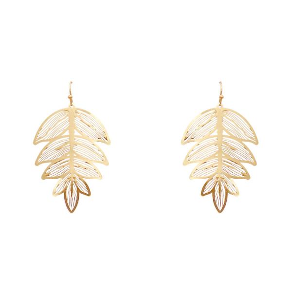 LEAF FILIGREE DANGLE EARRING