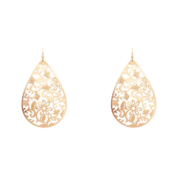 TEARDROP FILIGREE DANGLE EARRING