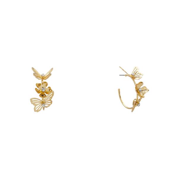 LEAF CRAWLER HOOP EARRING