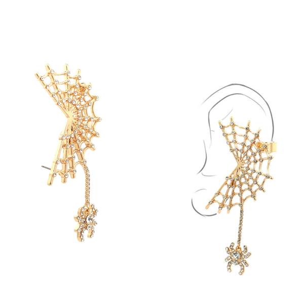 WOVEN METAL HOOP EARRING