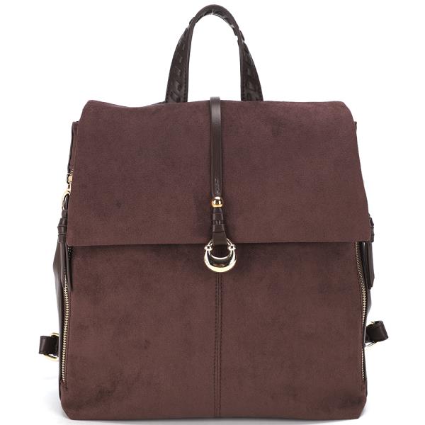 MODERN SUEDE HANDLE BACKPACK
