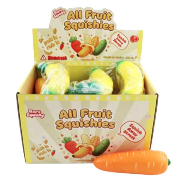 FRUIT SQUISHY SQUEEZE TOY (16 UNITS)