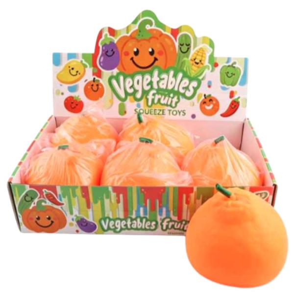 VEGETABLE SQUISHY SQUEEZE TOY (6 UNITS)