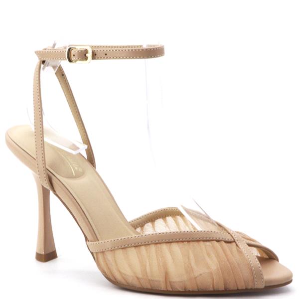 PLEATED MESH VAMP W INSTEP STRAP