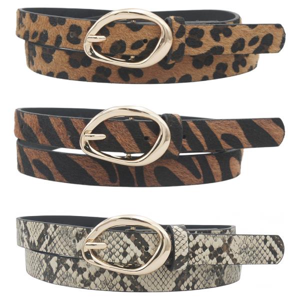 ORGANIC OVAL BUCKLE MINI TRIO BELT