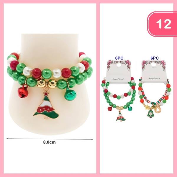 BEADED CHARM BRACELET (12 UNITS)