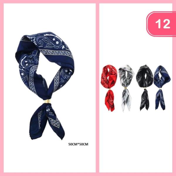 BANDAN PATTERN NECK SCARF (12 UNITS)