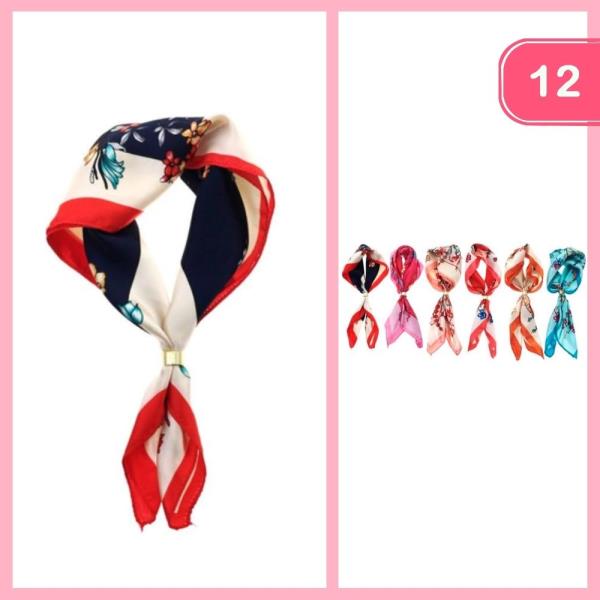 FLOWER PATTERN NECK SCARF (12 UNITS)