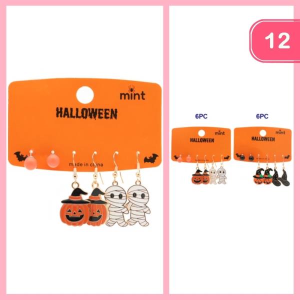 HALLOWEEN MIXED EARRINGS (12 UNITS)