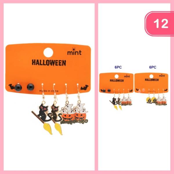 HALLOWEEN MIXED EARRING SET (12 UNITS)
